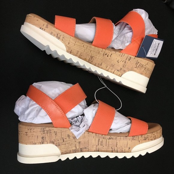 NIB Universal Thread Benni Heels Contoured Footbed for Support - Orange - 7 1/2 - Picture 4 of 8